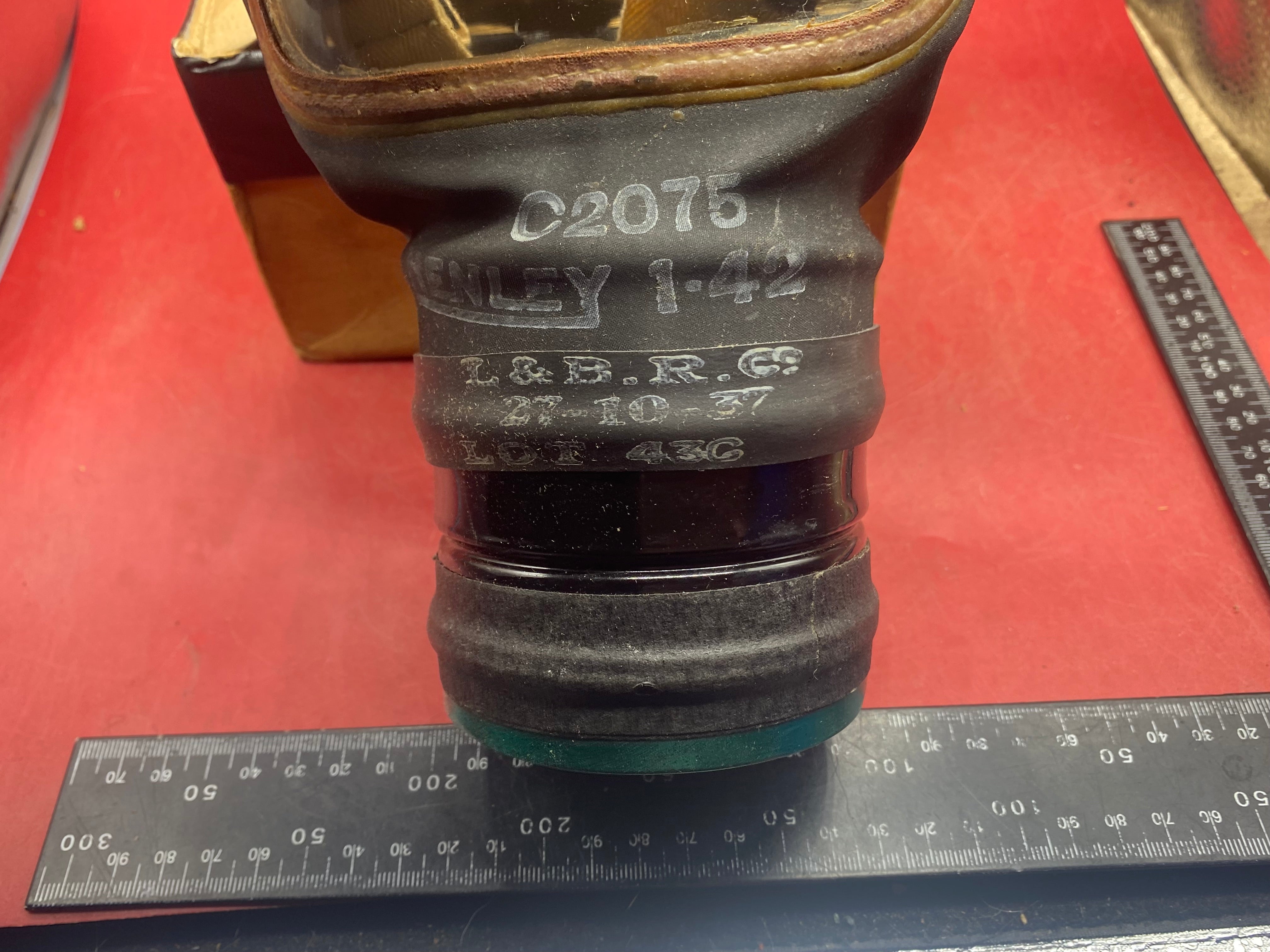Original WW2 British Home Front Named Civilian Gas Mask in Box of Issue - The Militaria Shop
