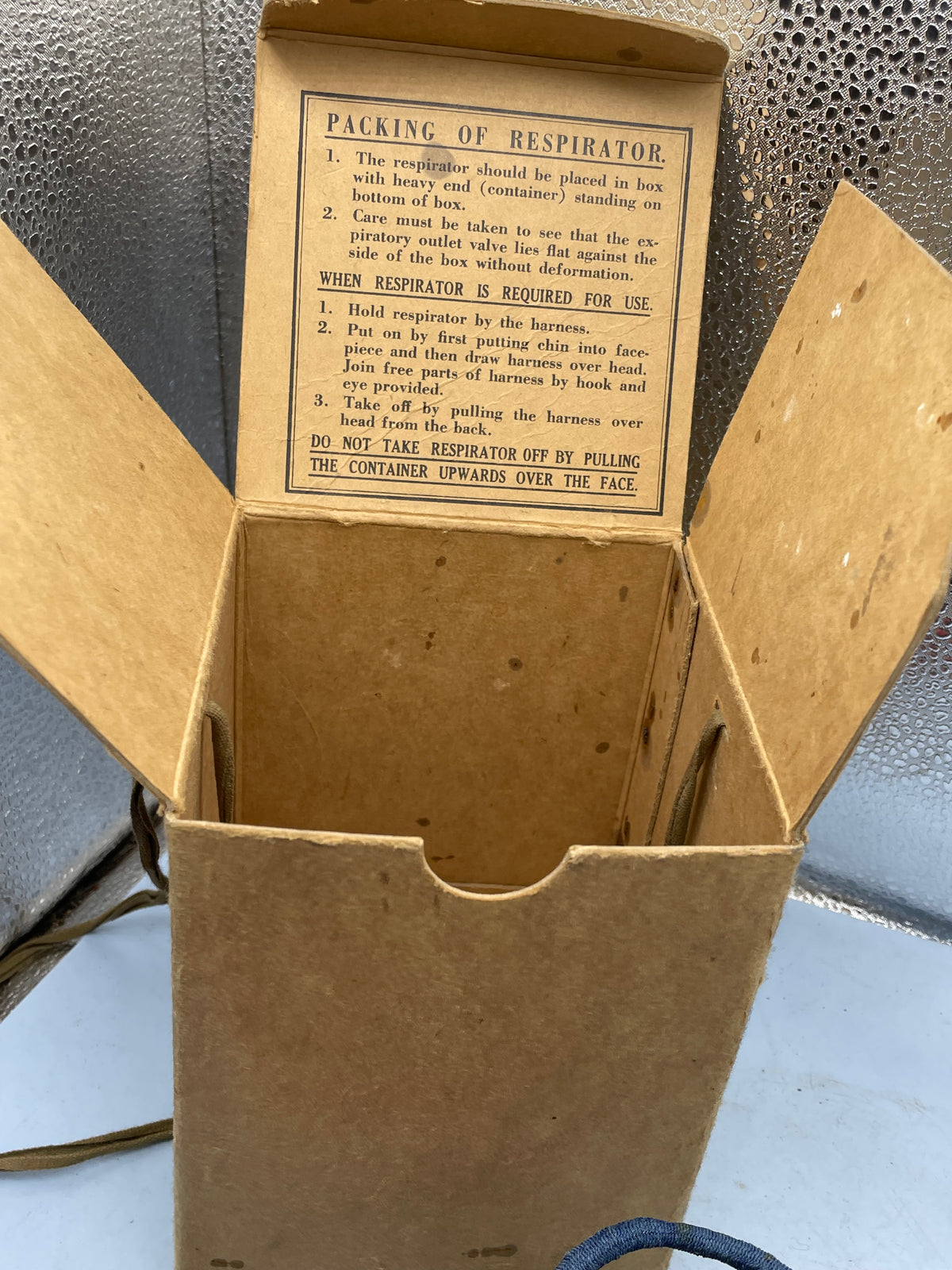 Original WW2 British Home Front Childs Mickey Mouse Gas Mask in original cardboard box with Earplugs - The Militaria Shop