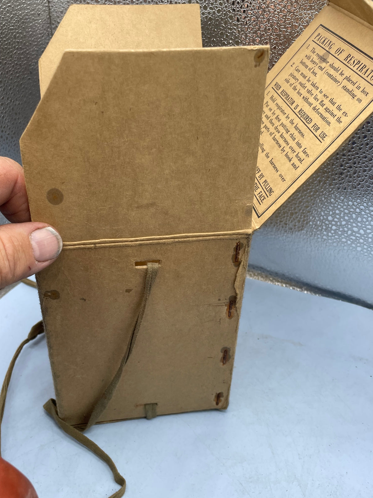 Original WW2 British Home Front Childs Mickey Mouse Gas Mask in original cardboard box with Earplugs - The Militaria Shop