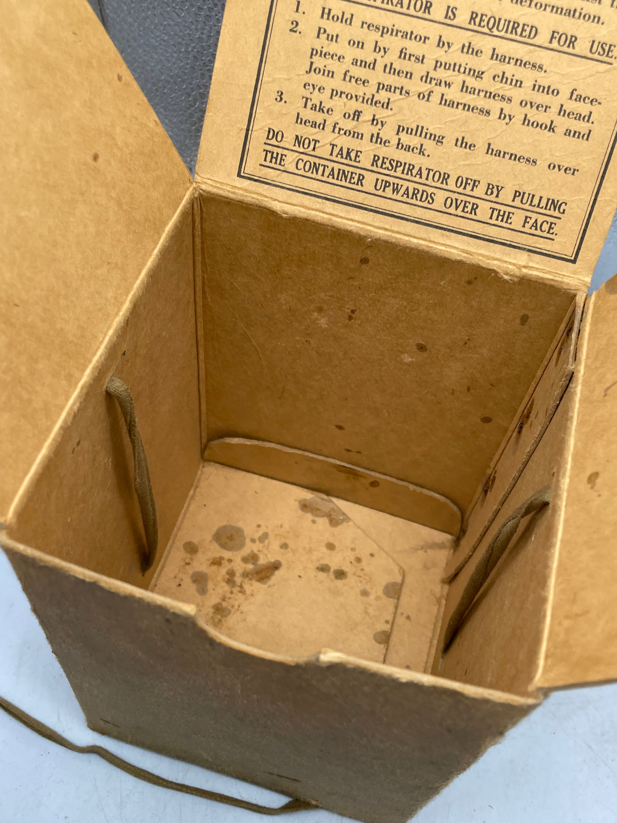 Original WW2 British Home Front Childs Mickey Mouse Gas Mask in original cardboard box with Earplugs - The Militaria Shop