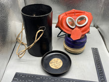 Lade das Bild in den Galerie-Viewer, Original WW2 British Home Front Childs Mickey Mouse Gas Mask in Tin - from Liverpool
