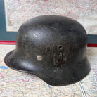 Original WW2 German Army Combat Helmet M40 Single Decal with Liner - The Militaria Shop