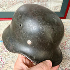 Original WW2 German Army Combat Helmet M40 Single Decal with Liner - The Militaria Shop