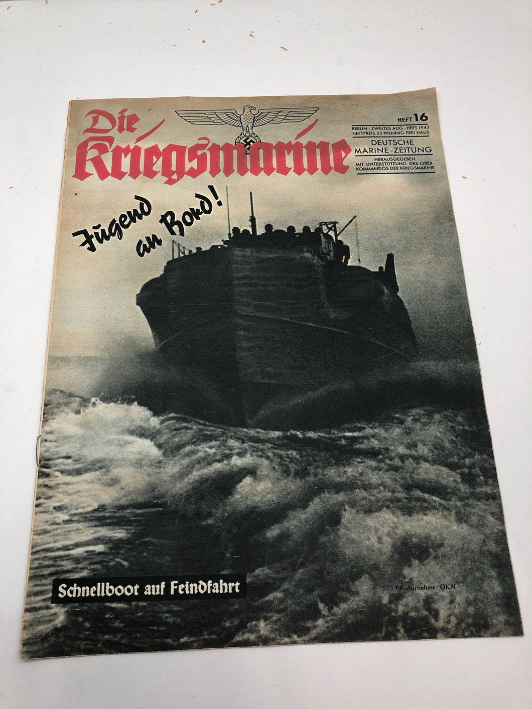 Original WW2 German Navy Der Kriegsmarine Propaganda Magazine - August 1943