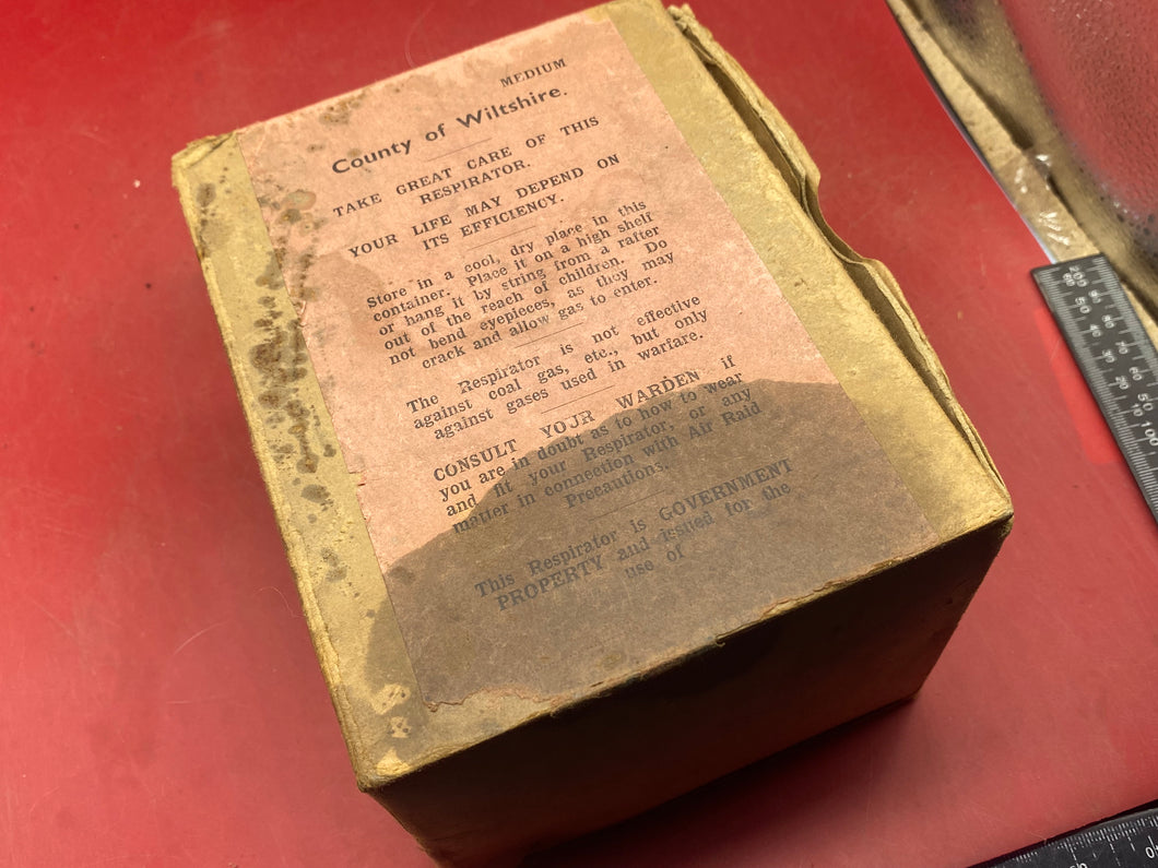 Original WW2 British Home Front Labelled Civilian Gas Mask in Box of Issue