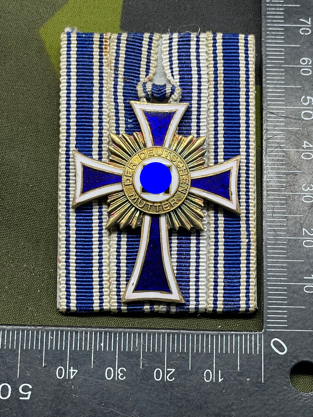 Original Third Reich Mother's Cross in Bronze - Court Mounted