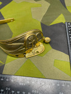 Original British Royal Navy Officer's Sword Gilt Hand-Guard - The Militaria Shop