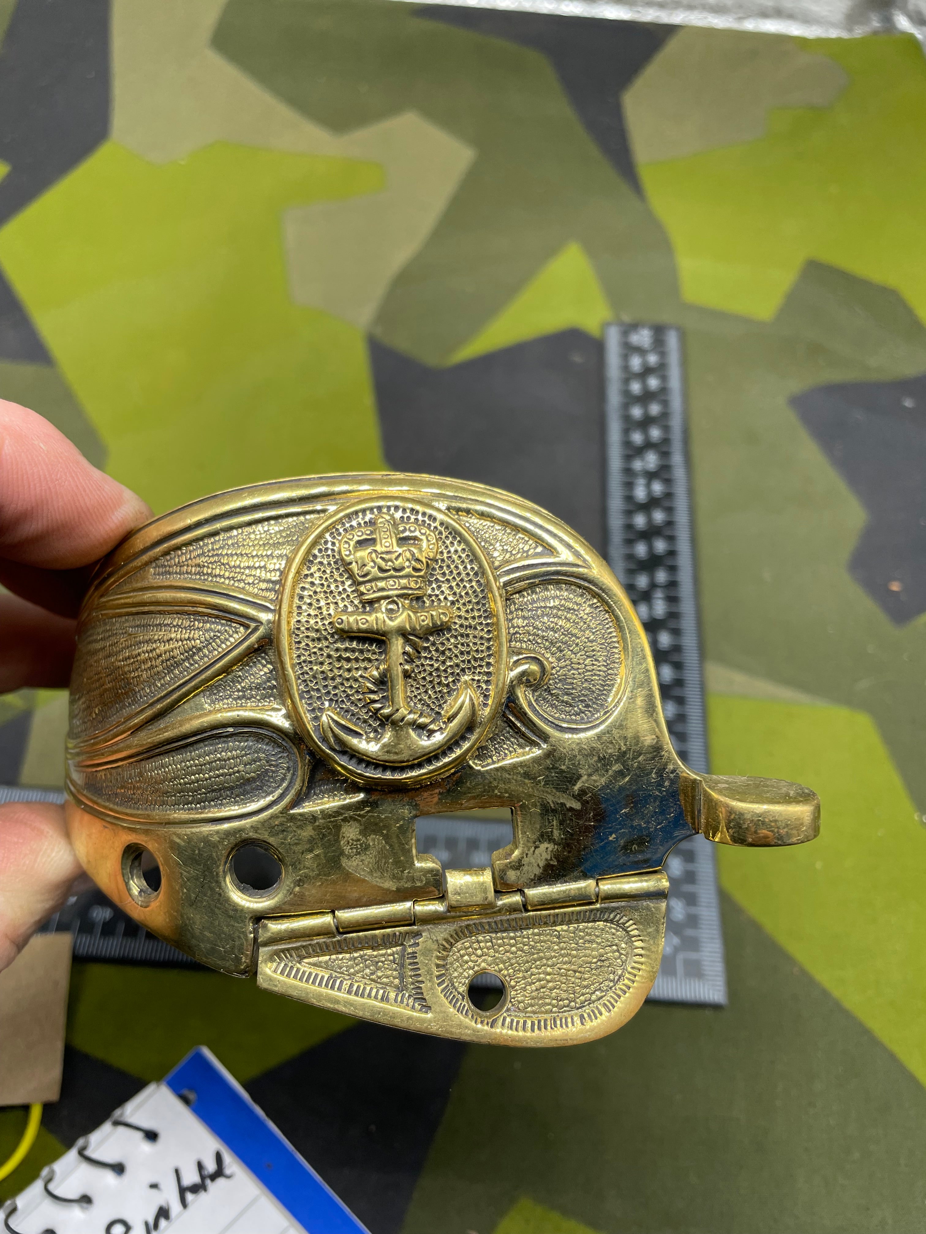 Original British Royal Navy Officer's Sword Gilt Hand-Guard - The Militaria Shop