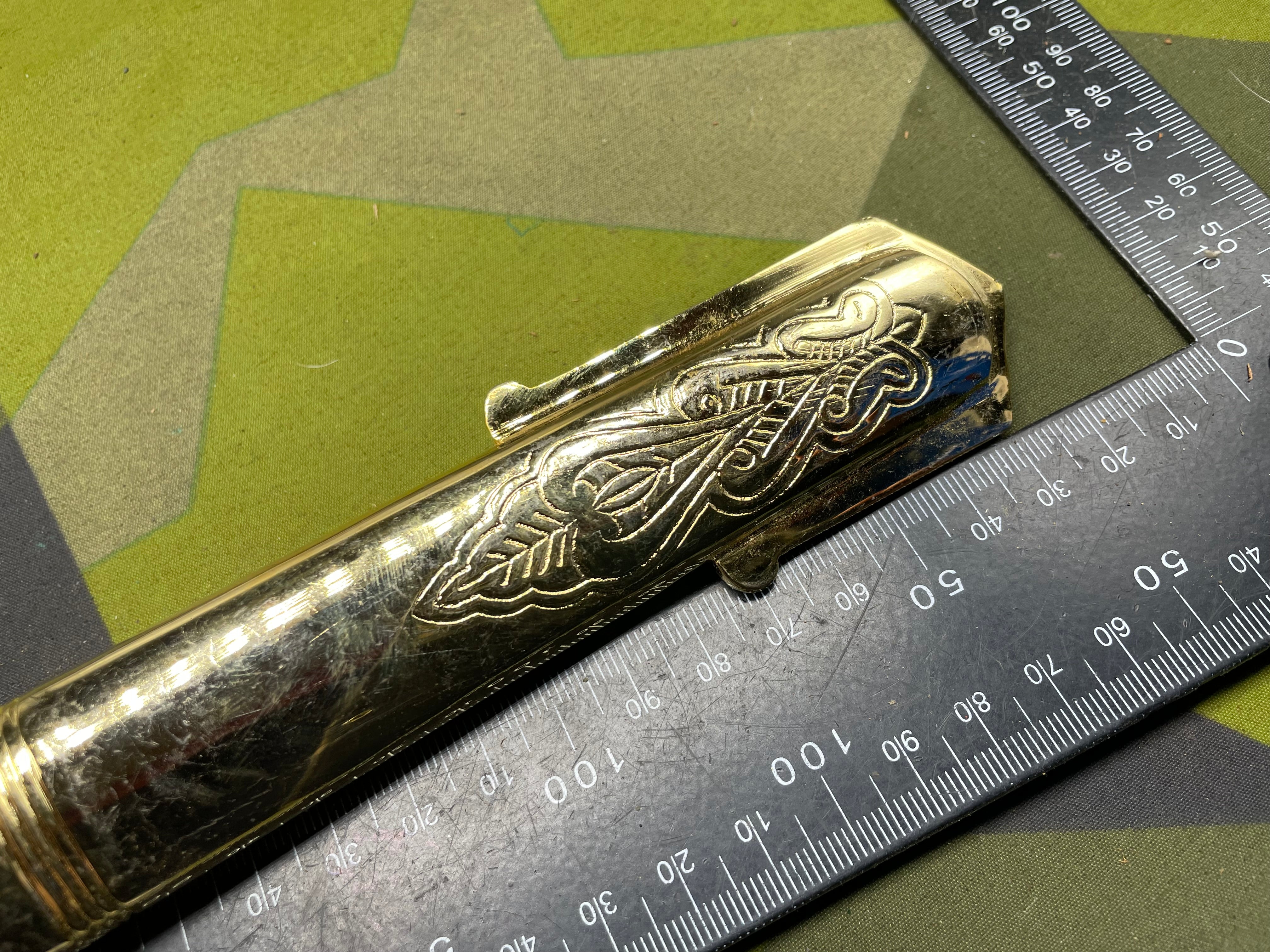 Original British Royal Navy Officer's Gilt Sword Chape - The Militaria Shop