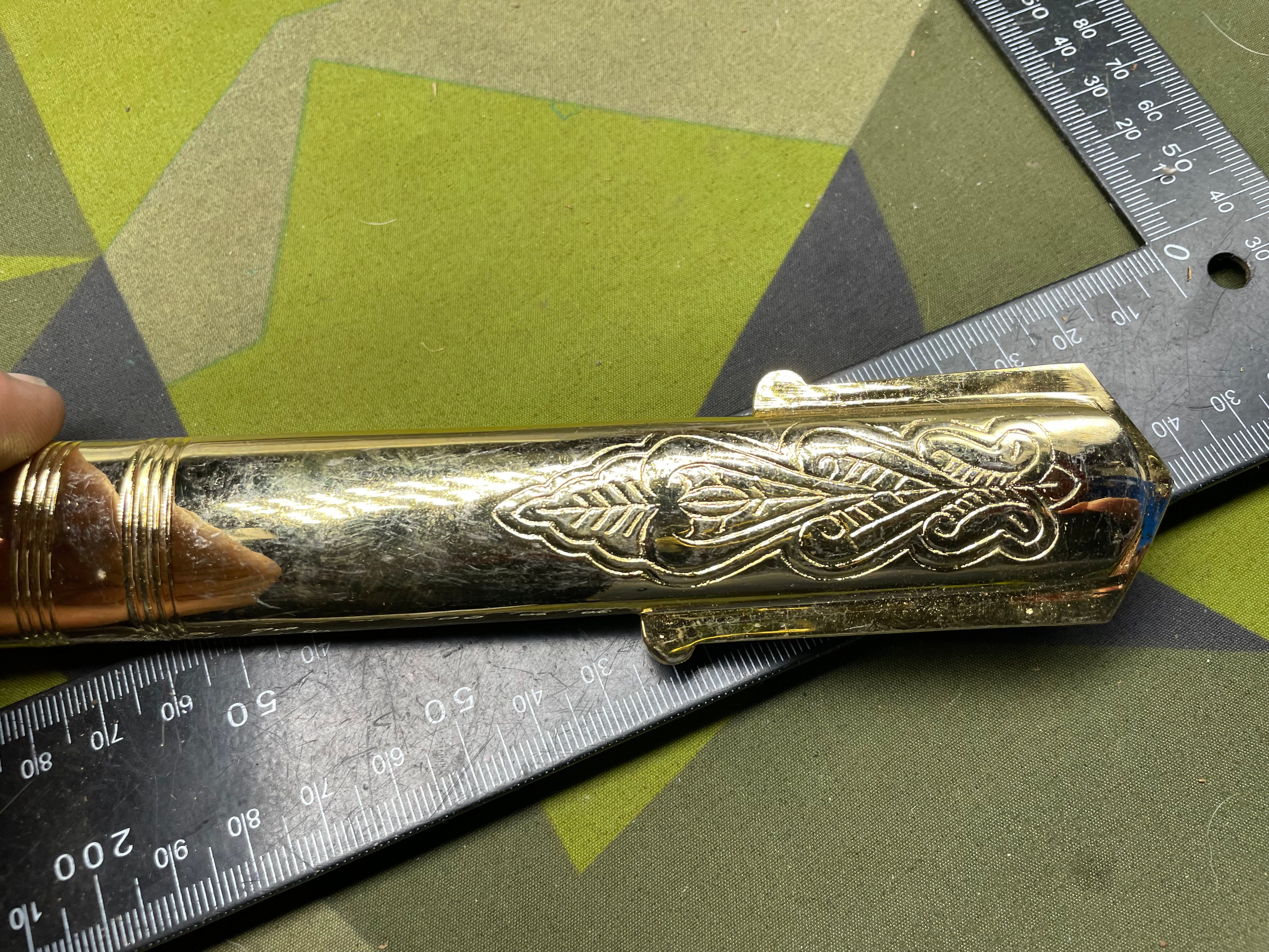 Original British Royal Navy Officer's Gilt Sword Chape - The Militaria Shop