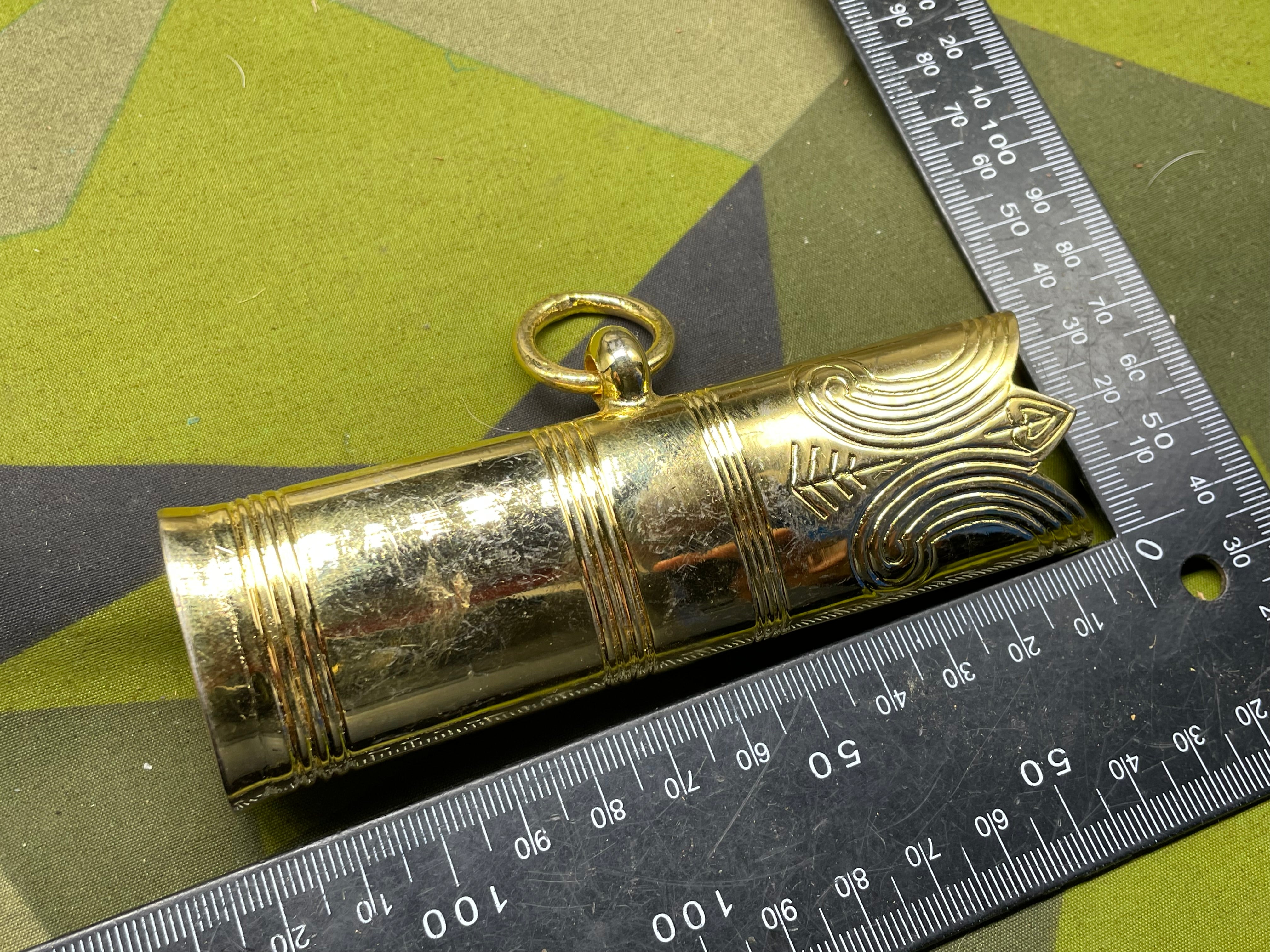 Original British Royal Navy Officer's Gilt Sword Scabbard Throat - The Militaria Shop