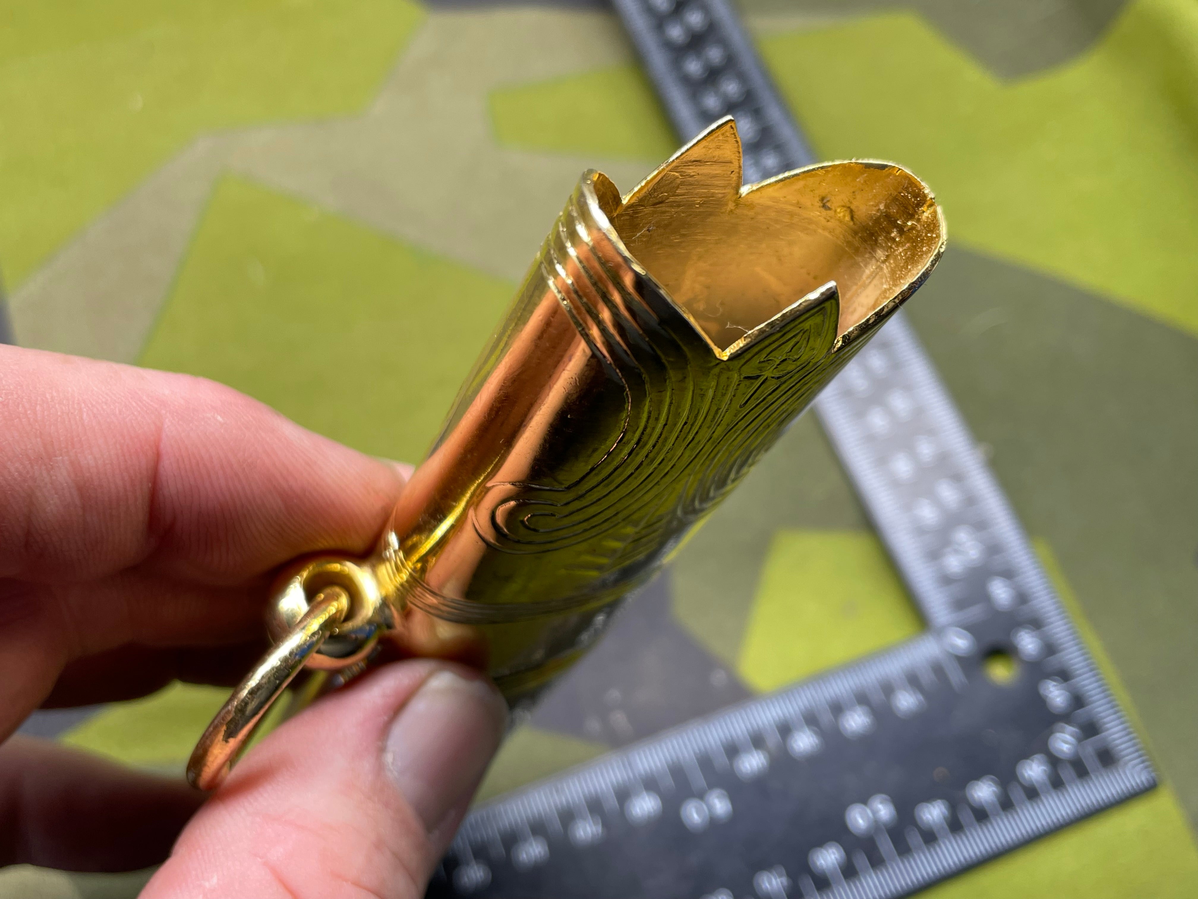Original British Royal Navy Officer's Gilt Sword Scabbard Throat - The Militaria Shop