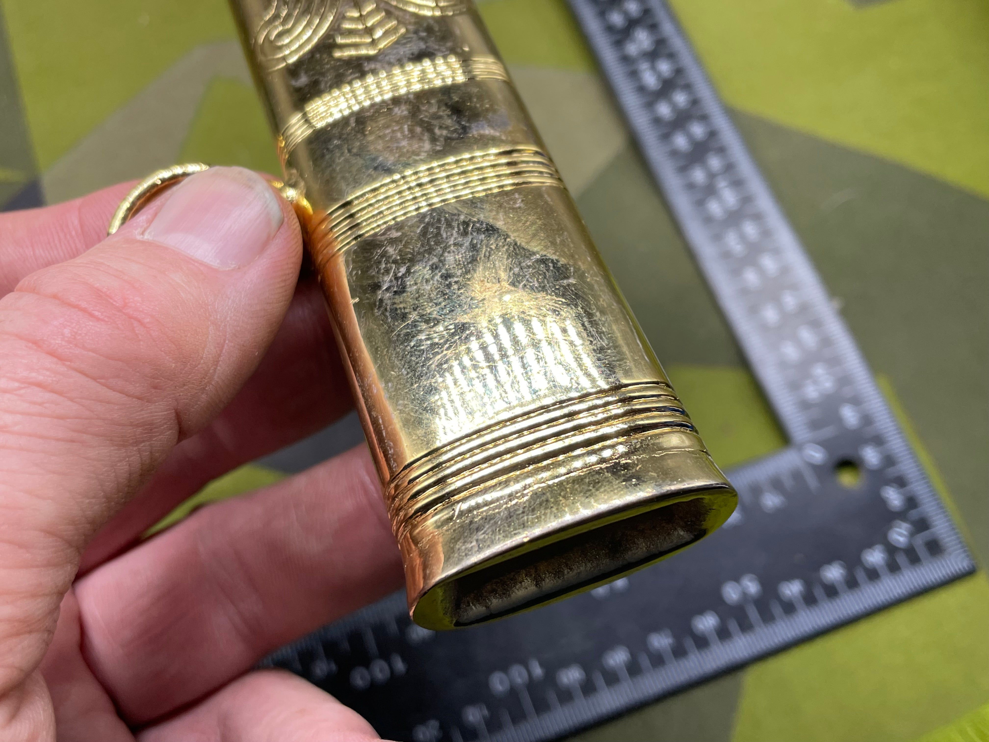 Original British Royal Navy Officer's Gilt Sword Scabbard Throat - The Militaria Shop
