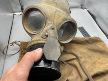 Load image into Gallery viewer, Original WW2 British Home Front Warden's Gas Mask in Correct Canvas Bag - The Militaria Shop
