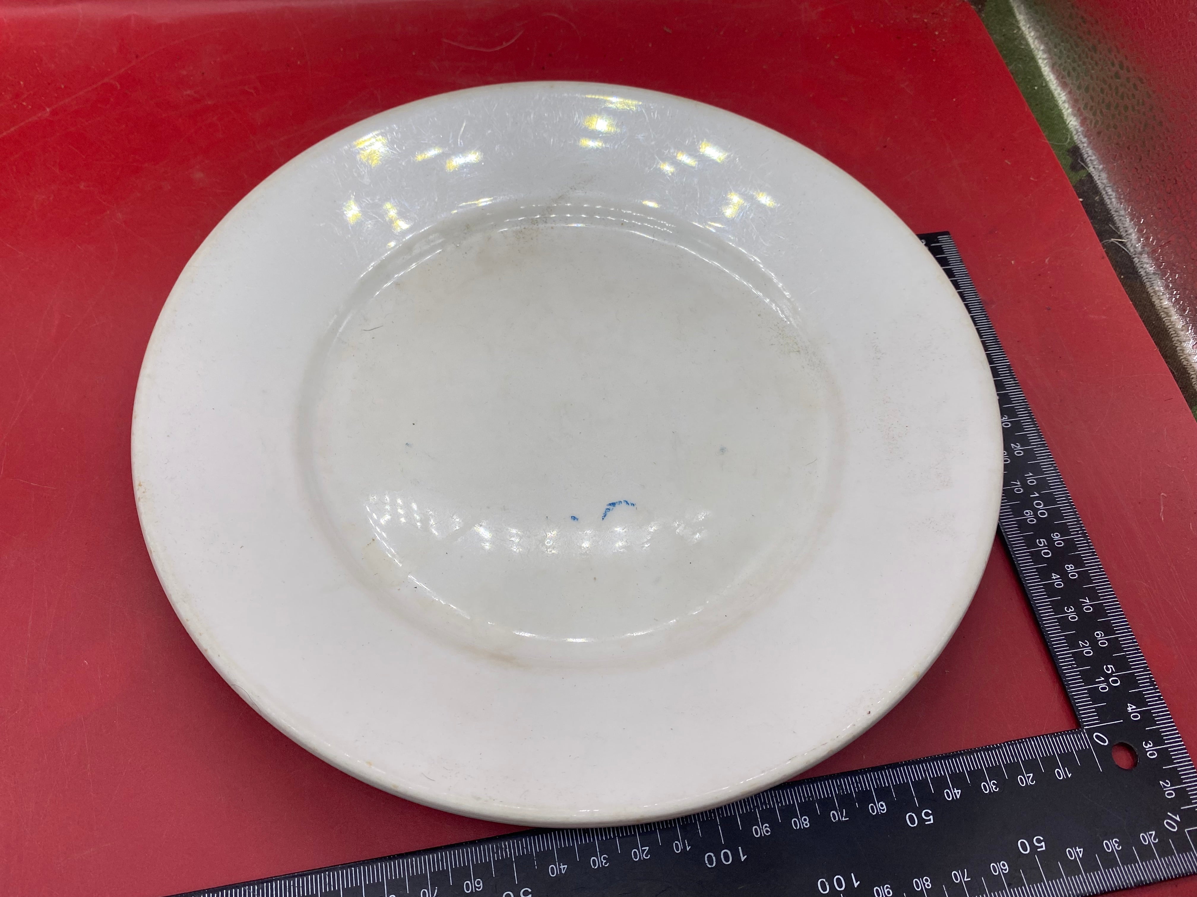 Large Heavy WW2 German RAD White Porcelain Plate. - The Militaria Shop