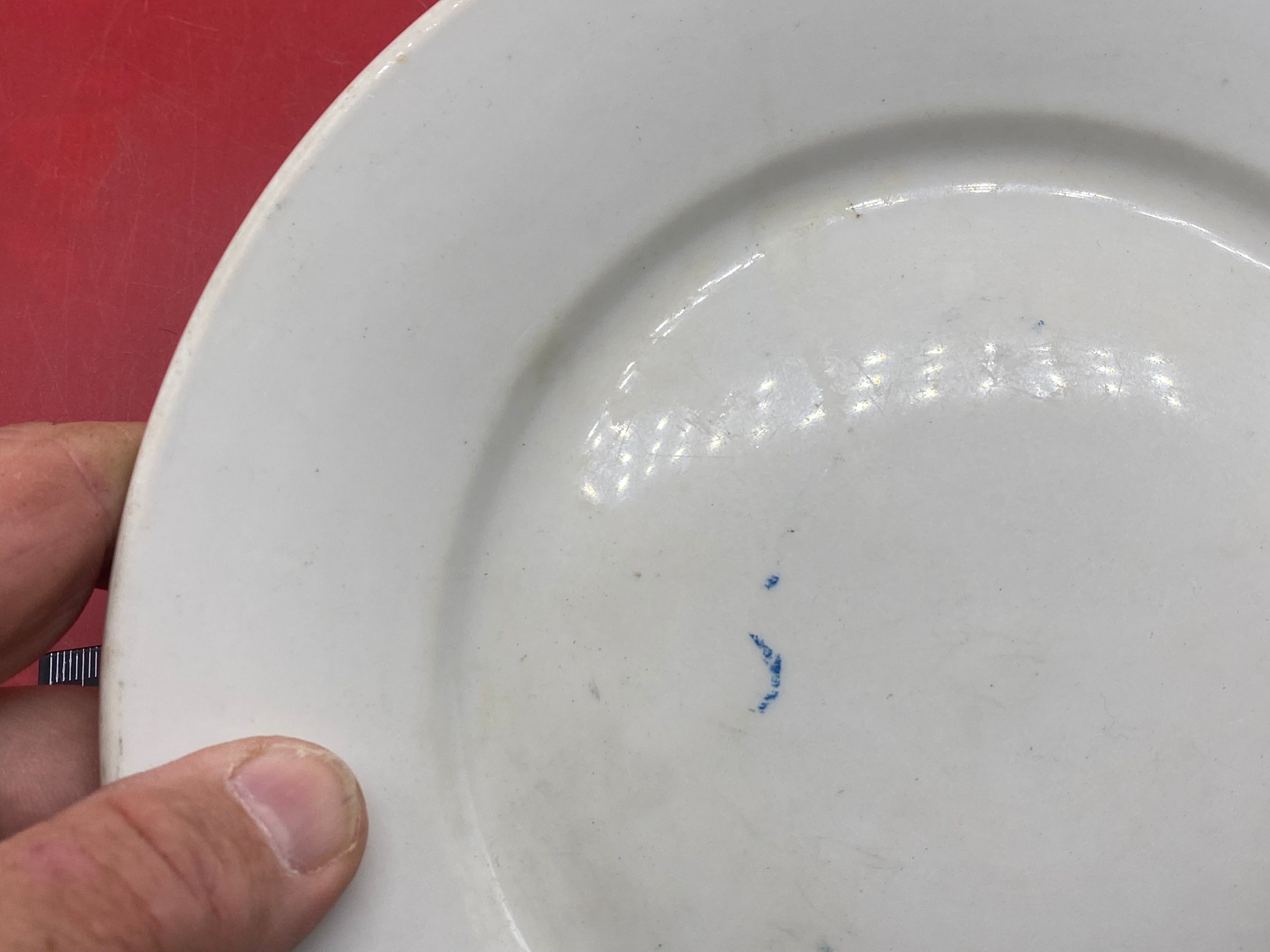 Large Heavy WW2 German RAD White Porcelain Plate. - The Militaria Shop