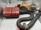 Original WW2 British Army Soldier's T-Mic Long Hose Gas Mask & Dog Tag RNVR - The Militaria Shop