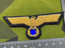 Load image into Gallery viewer, Reproduction Kriegsmarine Gilt Bullion Breast Eagle Badge
