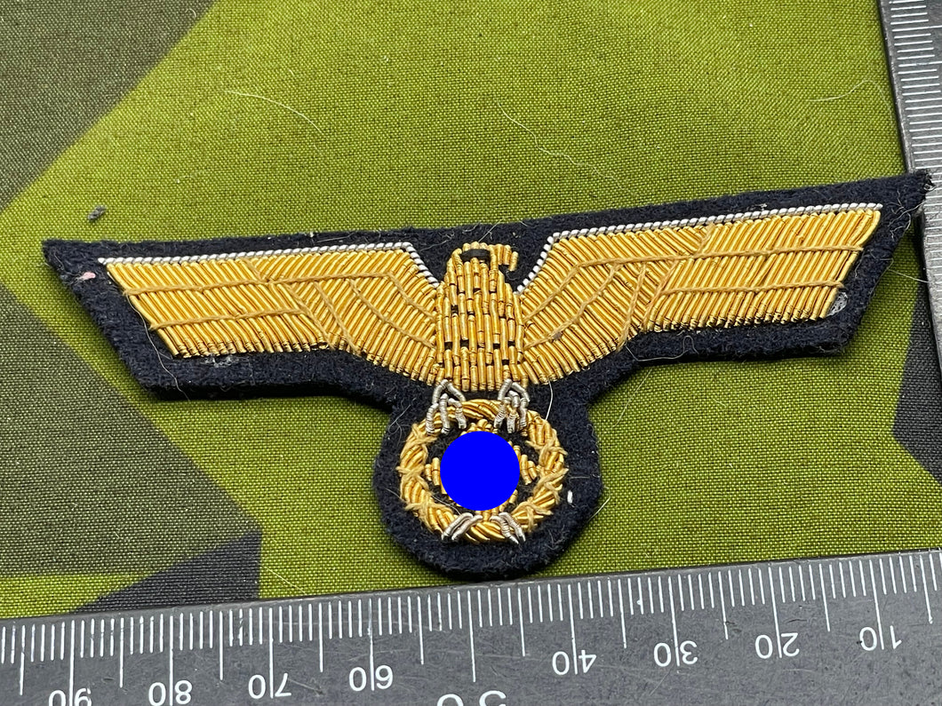 Reproduction Kriegsmarine Gilt Bullion Breast Eagle Badge