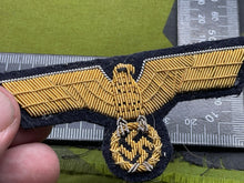 Load image into Gallery viewer, Reproduction Kriegsmarine Gilt Bullion Breast Eagle Badge
