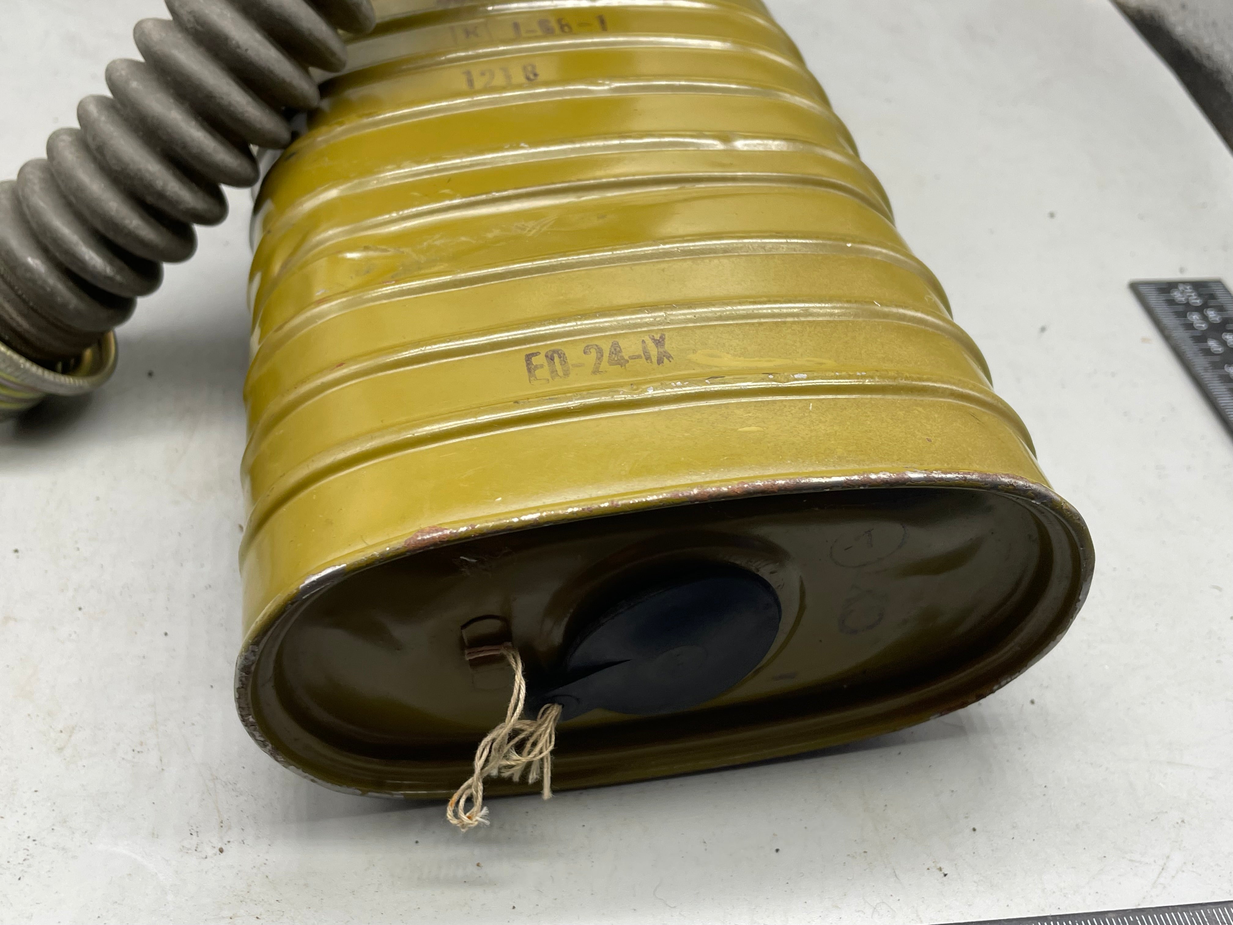 Polish Army Gas Mask Filter and Tube - The Militaria Shop