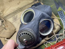 Lade das Bild in den Galerie-Viewer, Original WW2 British Army GSR General Service Respirator Gas Mask Set
