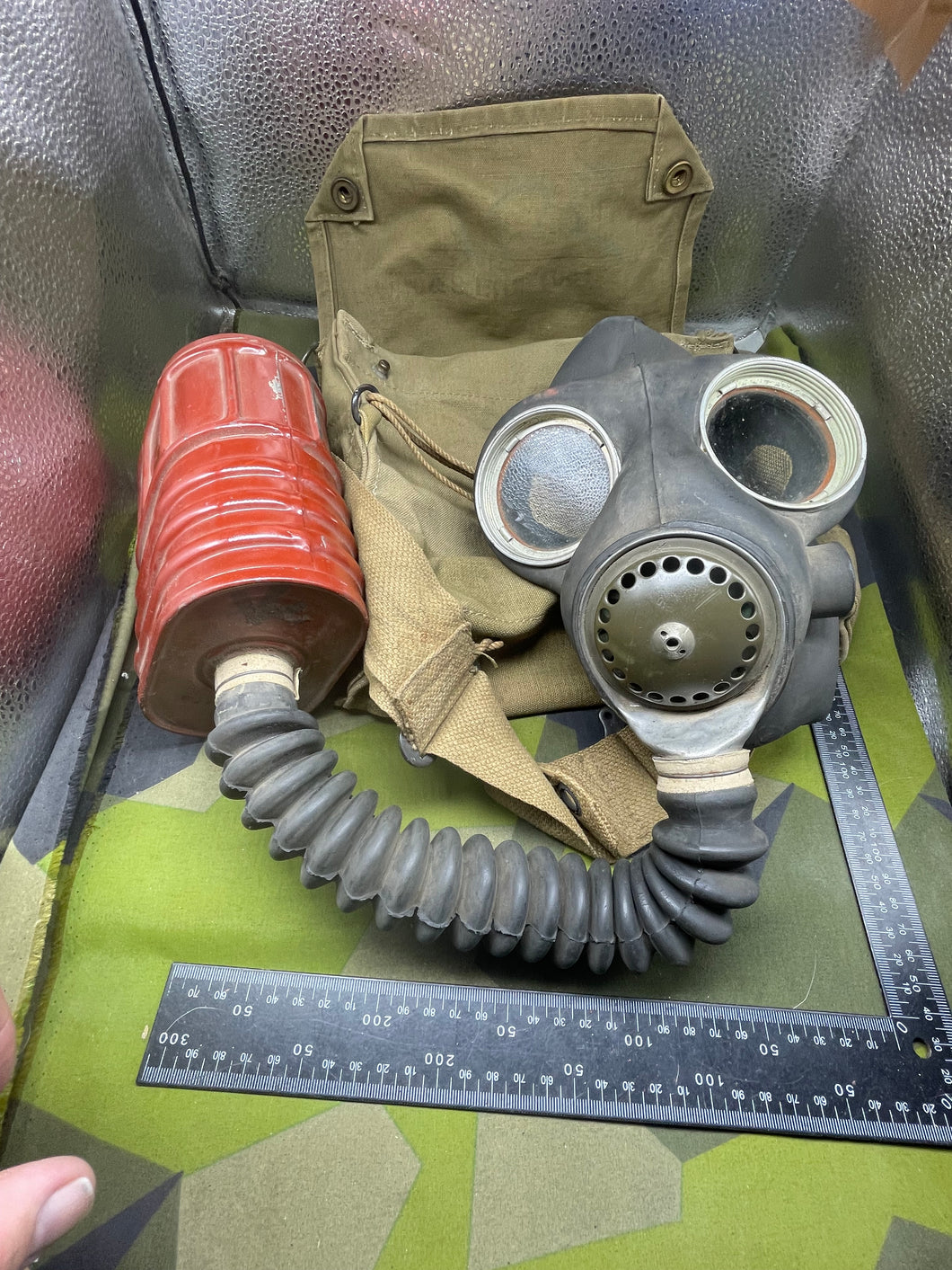 Original WW2 British Army GSR General Service Respirator Gas Mask Set