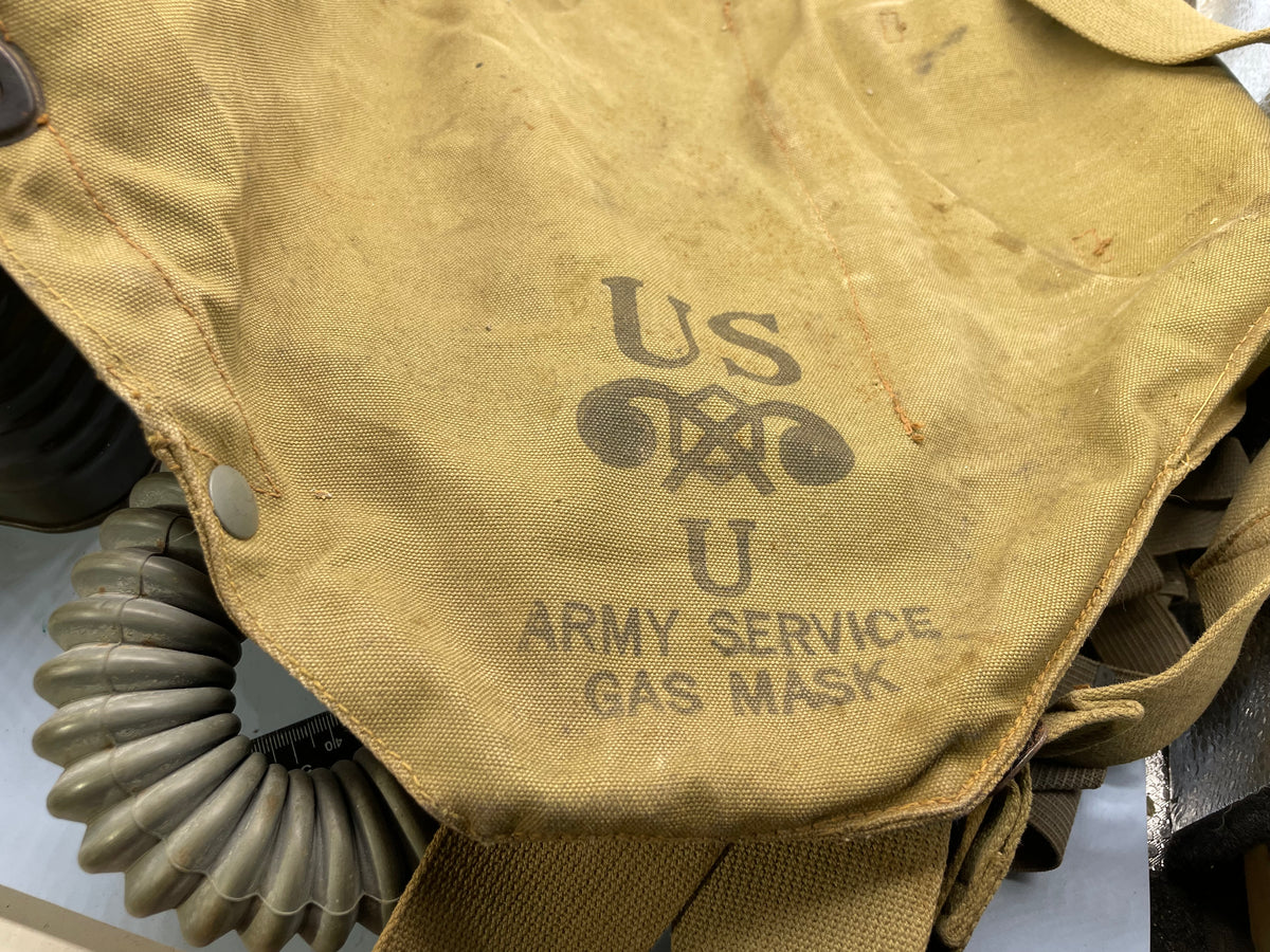 Original US Army M3 Service Gas Mask in Bag - in Stunning Condition - The Militaria Shop