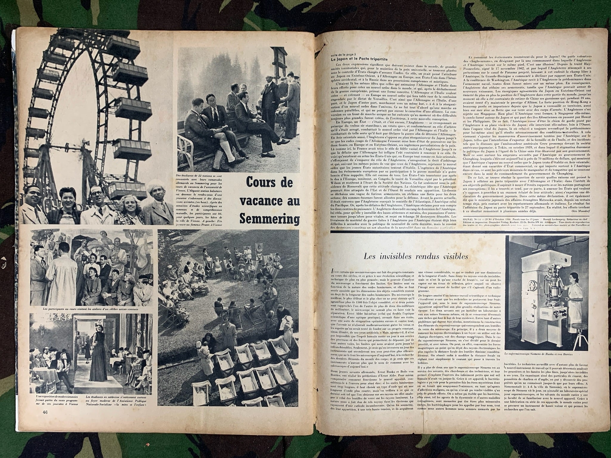 Original WW2 German Signal Magazine - October 1940 - The Militaria Shop