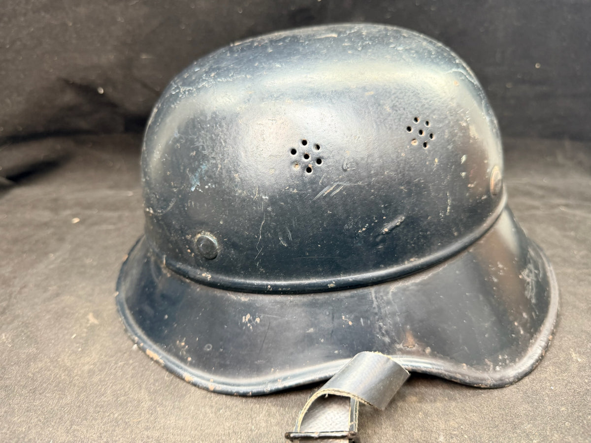Original WW2 German M38 Luftschutz Gladiator Helmet - Complete - The Militaria Shop