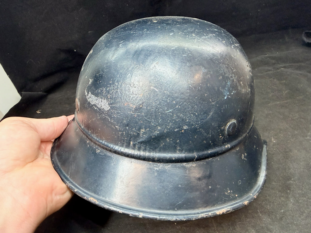 Original WW2 German M38 Luftschutz Gladiator Helmet - Complete - The Militaria Shop