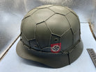 Reproduction WW2 German Double Decal SS Helmet with Chicken Wire - The Militaria Shop