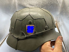 Reproduction WW2 German Double Decal SS Helmet with Chicken Wire - The Militaria Shop