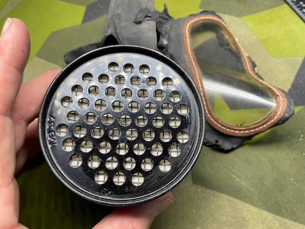 Original WW2 British Home Front Civilian Gas Mask Filter