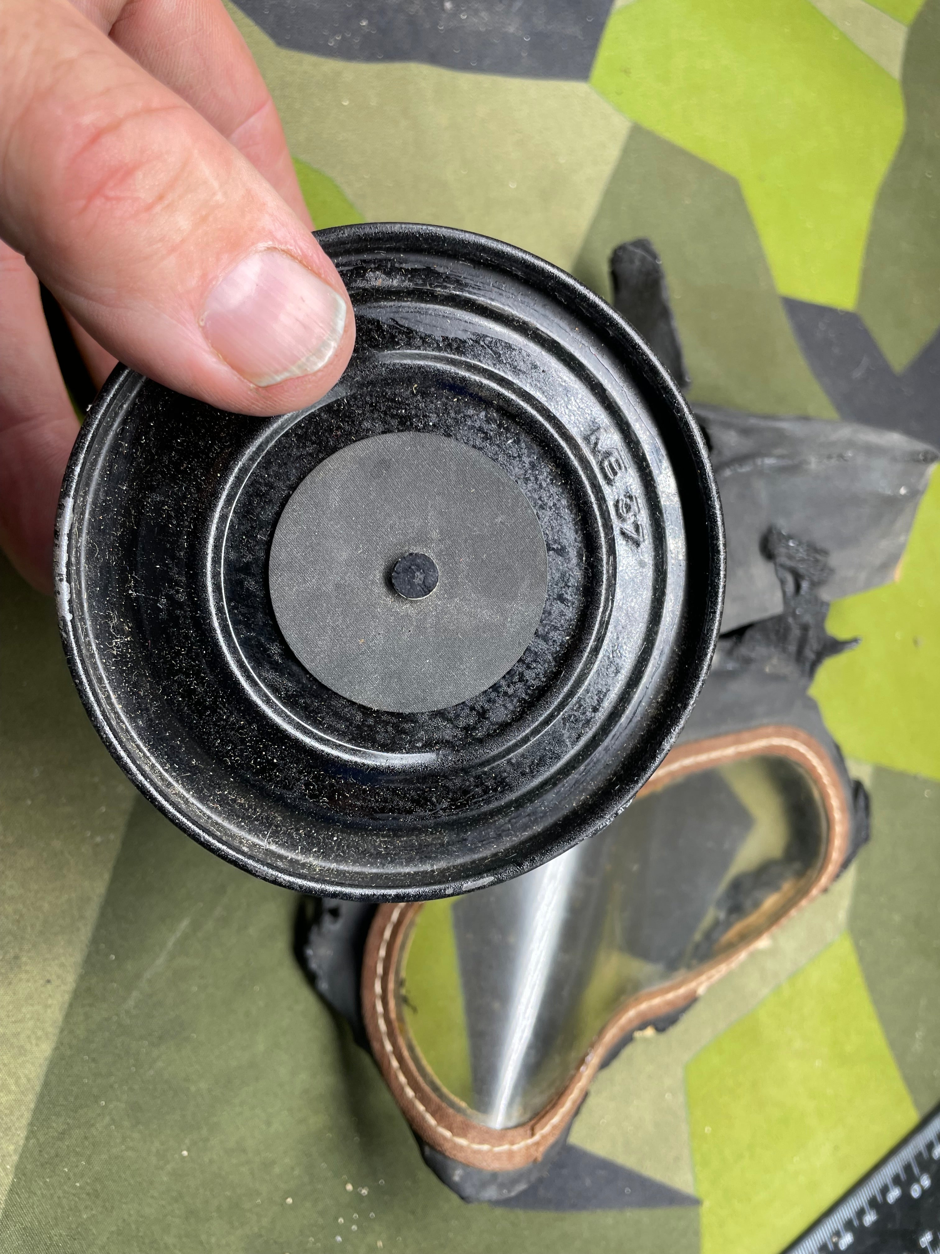 Original WW2 British Home Front Civilian Gas Mask Filter - The Militaria Shop