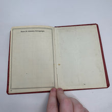 Load image into Gallery viewer, Original WW2 German Army Labor Front (DAF) Mitgliedsbuch Work Book
