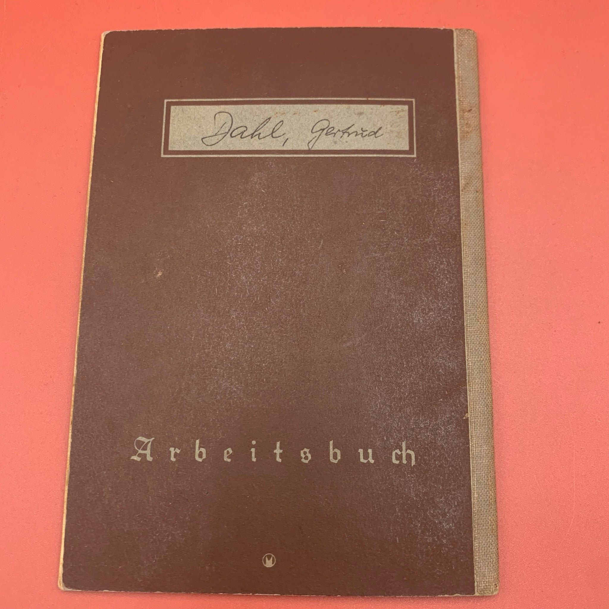Original WW2 German Deutsches Reich Arbeitsbuch Work Book