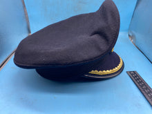 Load image into Gallery viewer, A good reproduction Kriegsmarine Officer&#39;s / U-boat Captains Cap. Approx size 58cm.
