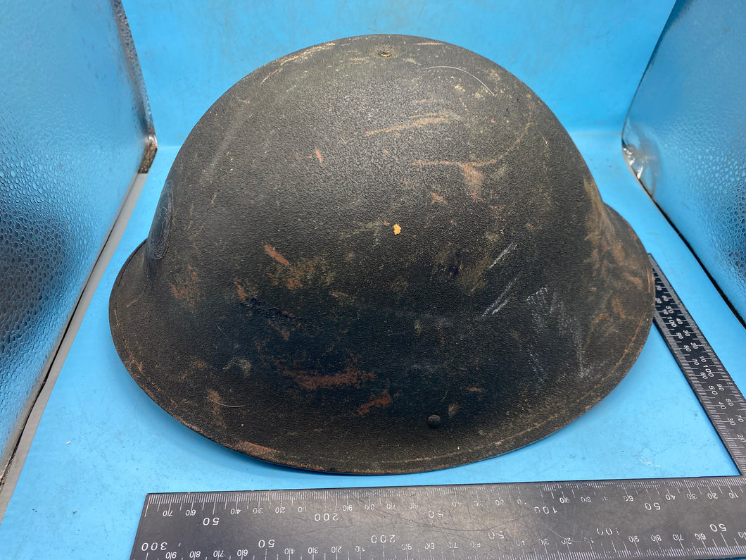 Original British Army Mk 4 Turtle Helmet 1952 Dated with Chinstrap