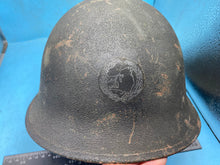 Load image into Gallery viewer, Original British Army Mk 4 Turtle Helmet 1952 Dated with Chinstrap
