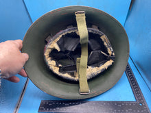 Load image into Gallery viewer, Original British Army Mk 4 Turtle Helmet 1952 Dated with Chinstrap
