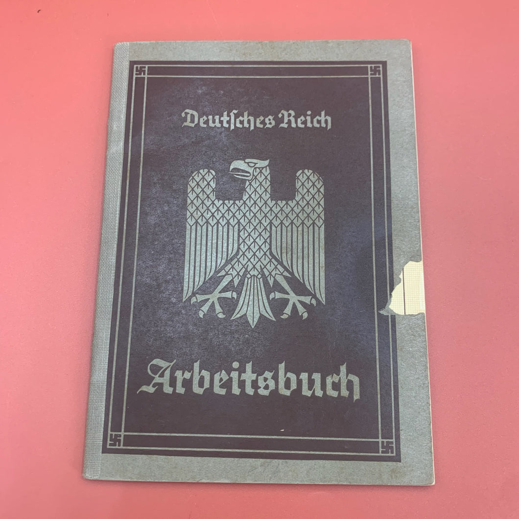 Original WW2 German Deutsches Reich Arbeitsbuch Work Book Papers