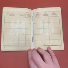Load image into Gallery viewer, Original WW2 German Deutsches Reich Arbeitsbuch Work Book Papers
