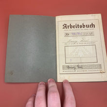 Load image into Gallery viewer, Original WW2 German Deutsches Reich Arbeitsbuch Work Book Papers
