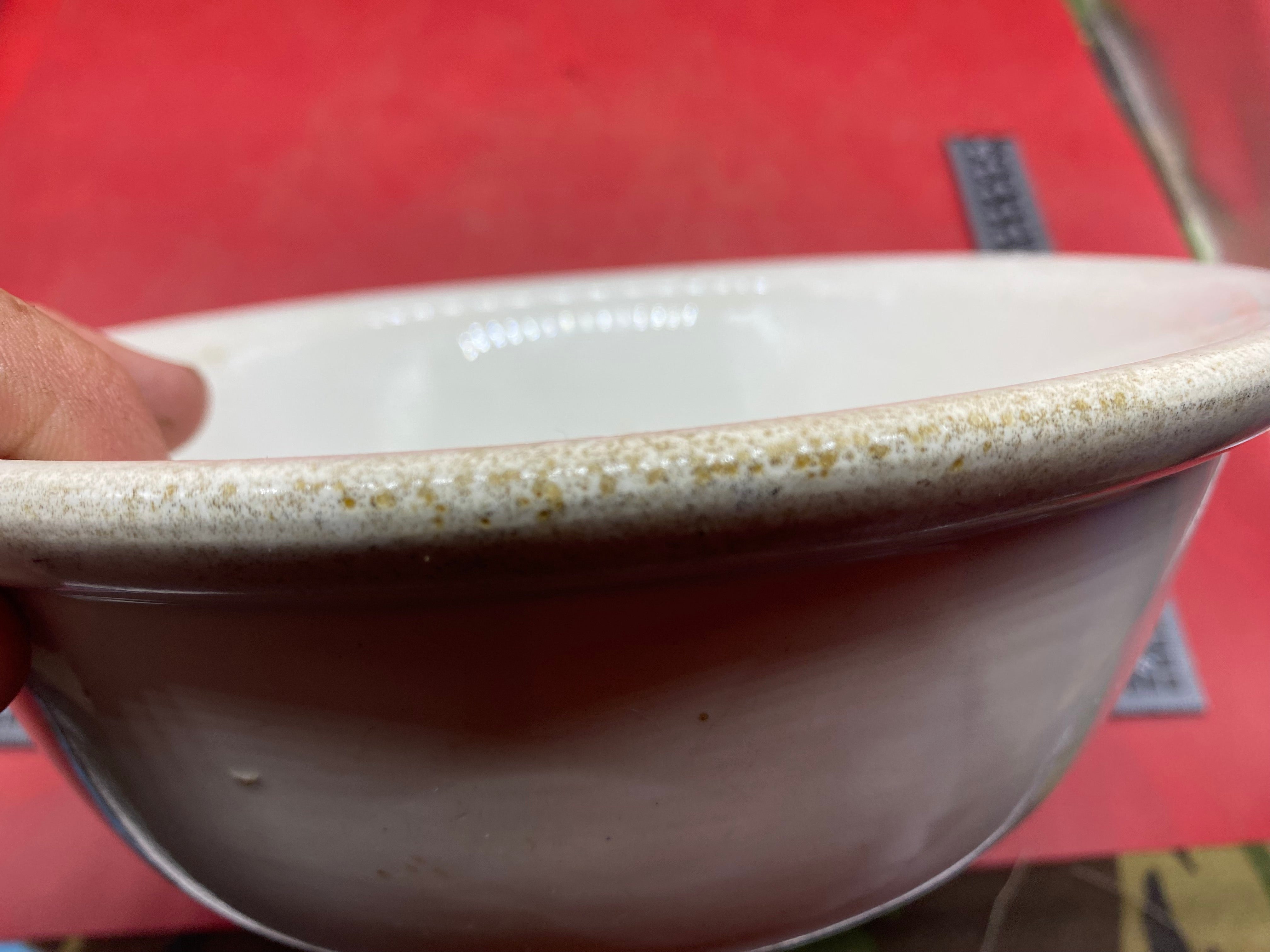 WW2 German Army Large Heavy White Porcelain Cooking Bowl. - The Militaria Shop