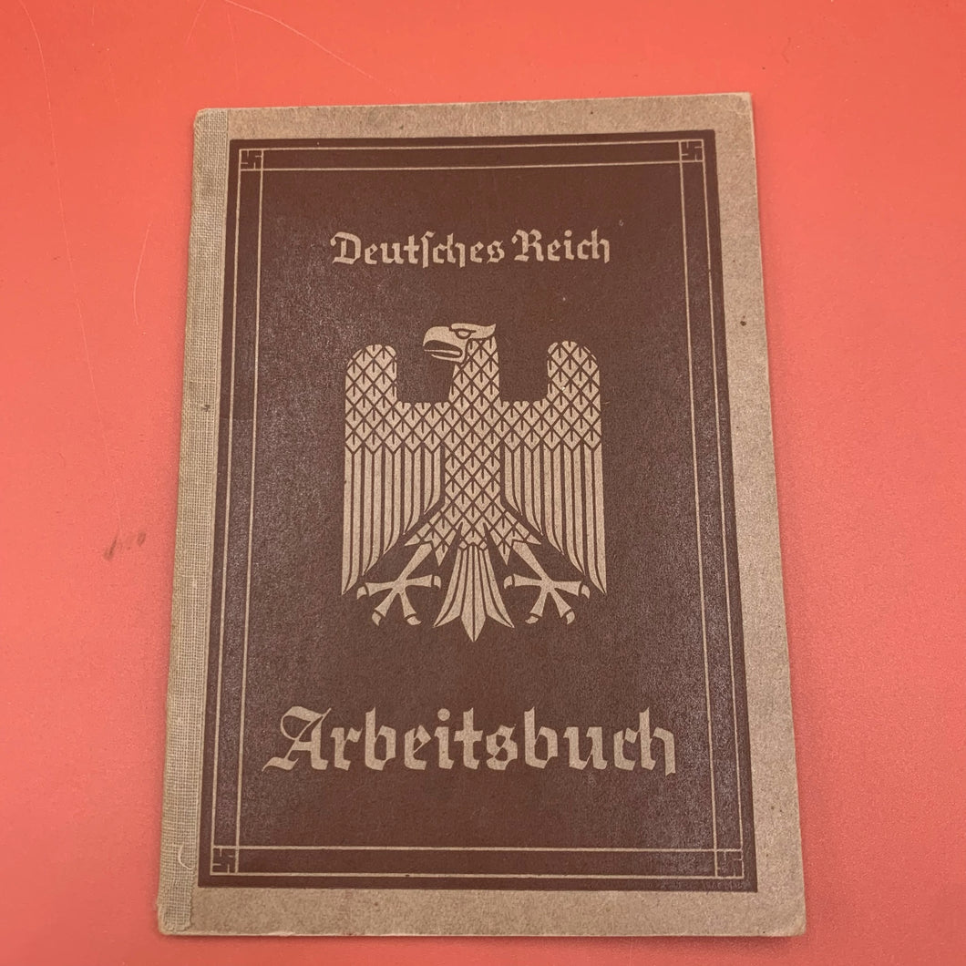 Original WW2 German Deutsches Reich Arbeitsbuch Work Book Papers