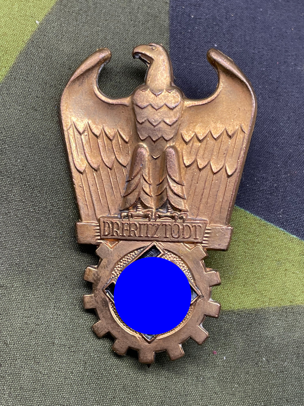 WW2 German Fritz Todt Prize Badge - 1st Class - Gold Badge