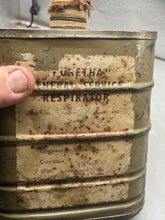 Load image into Gallery viewer, Rare WW1 British Army Gas Mask Filter - with paper label - The Militaria Shop

