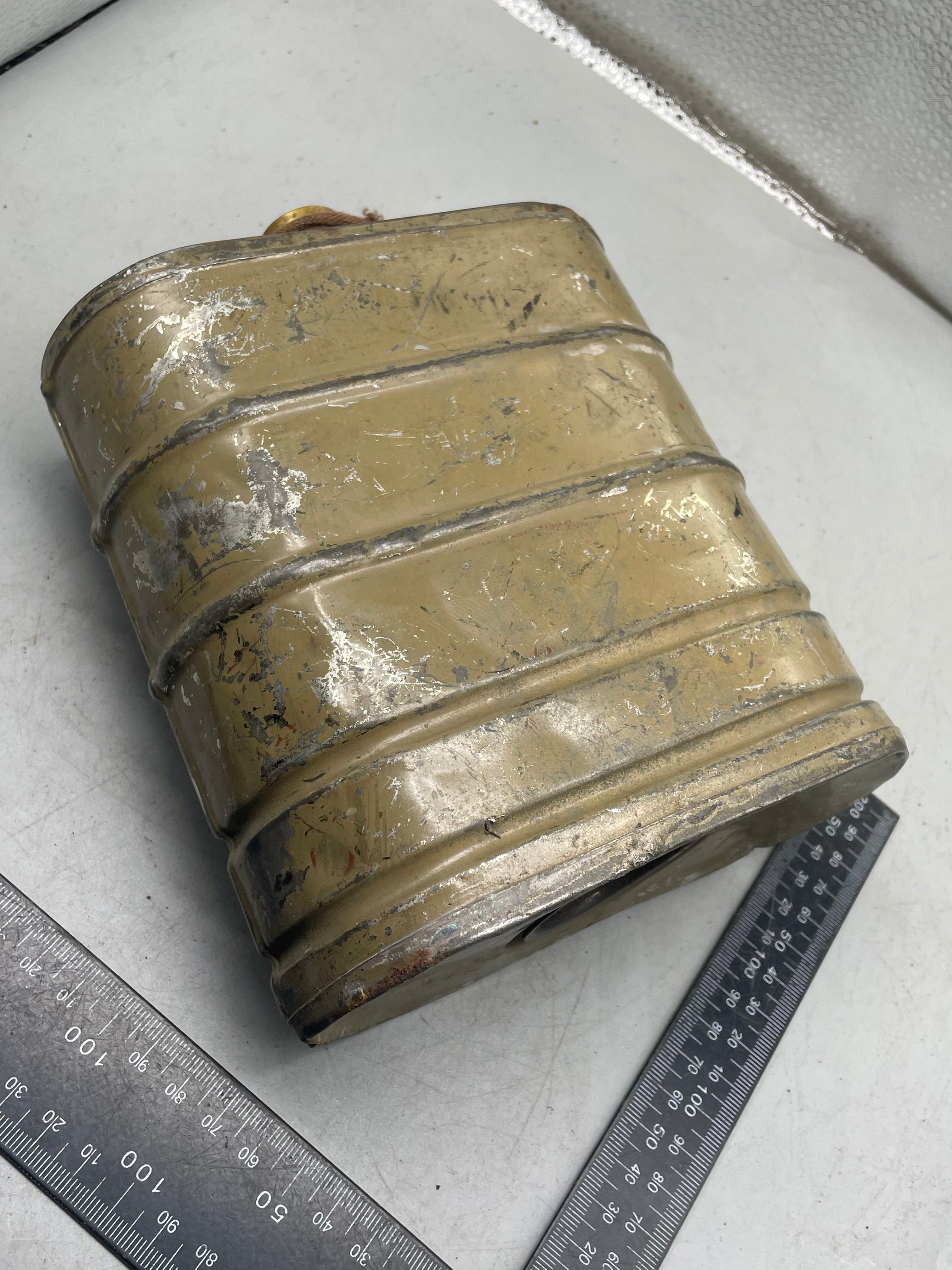 Rare WW1 British Army Gas Mask Filter - with paper label - The Militaria Shop