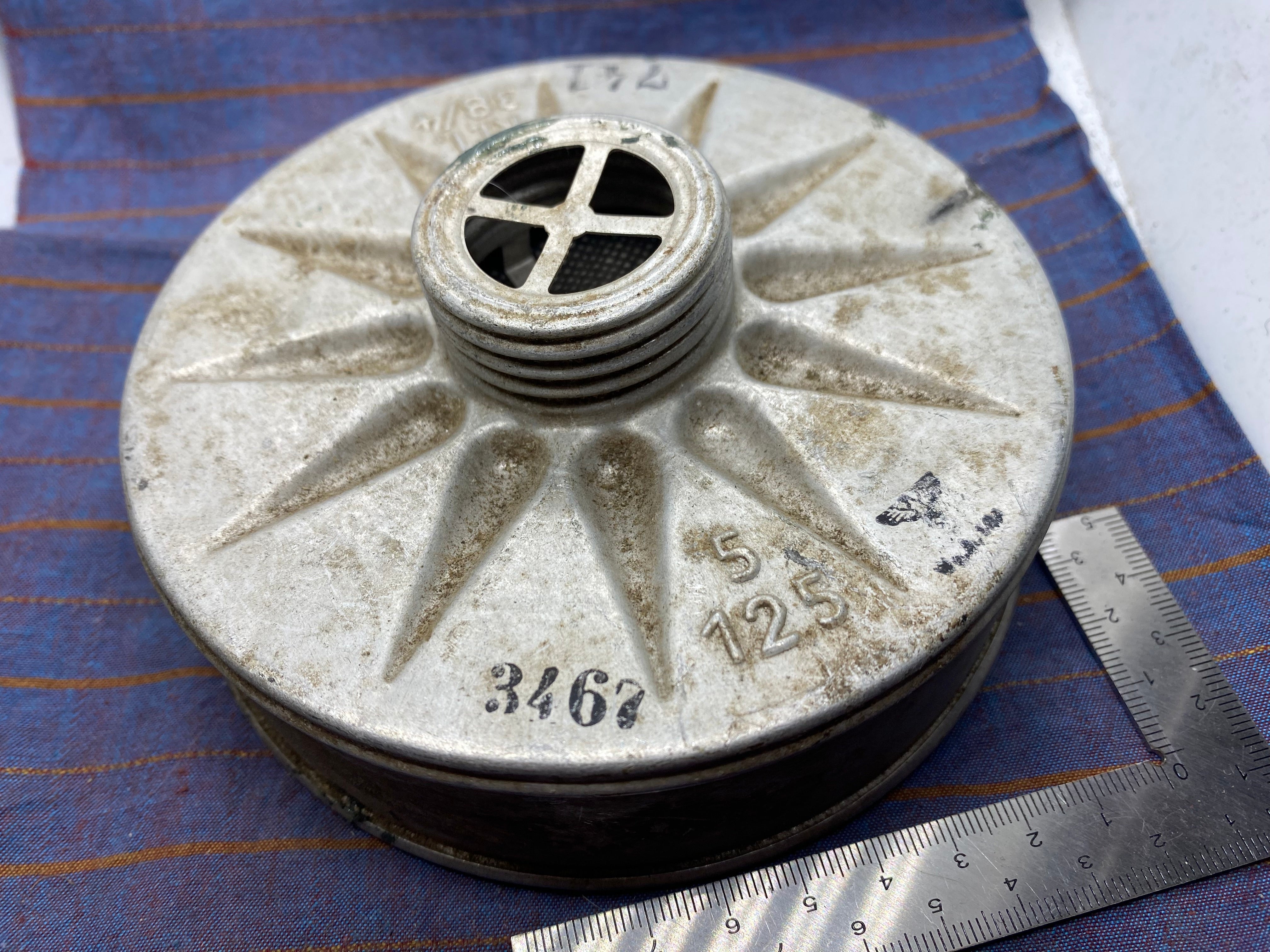 Original WW2 German Home Front Civilian Gas Mask Filter - 1938 Dated - The Militaria Shop